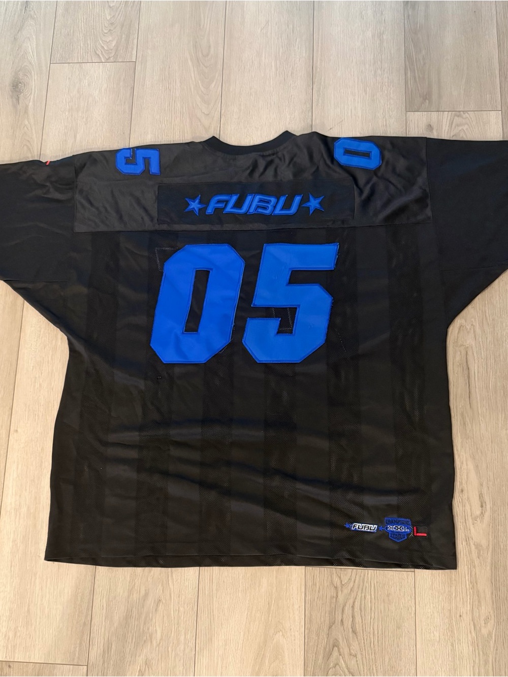 Vintage FUBU The Collection 05 Jersey 3X Black Blue Y2K